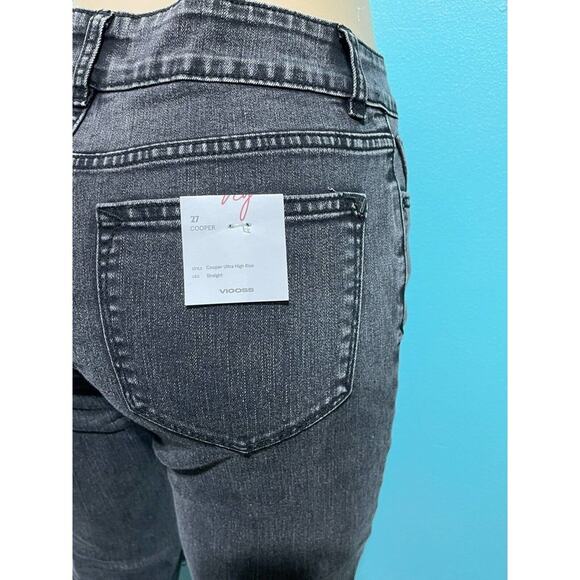Vigoss Cooper Straight Jeans Size 5 / 27 Croped Black Pants - Picture 6 of 9